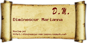 Diminescur Marianna névjegykártya
