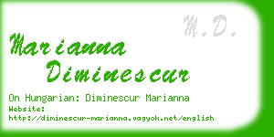 marianna diminescur business card